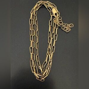 Vintage 14k Gold Vermeil Dyadema Paperclip Necklace